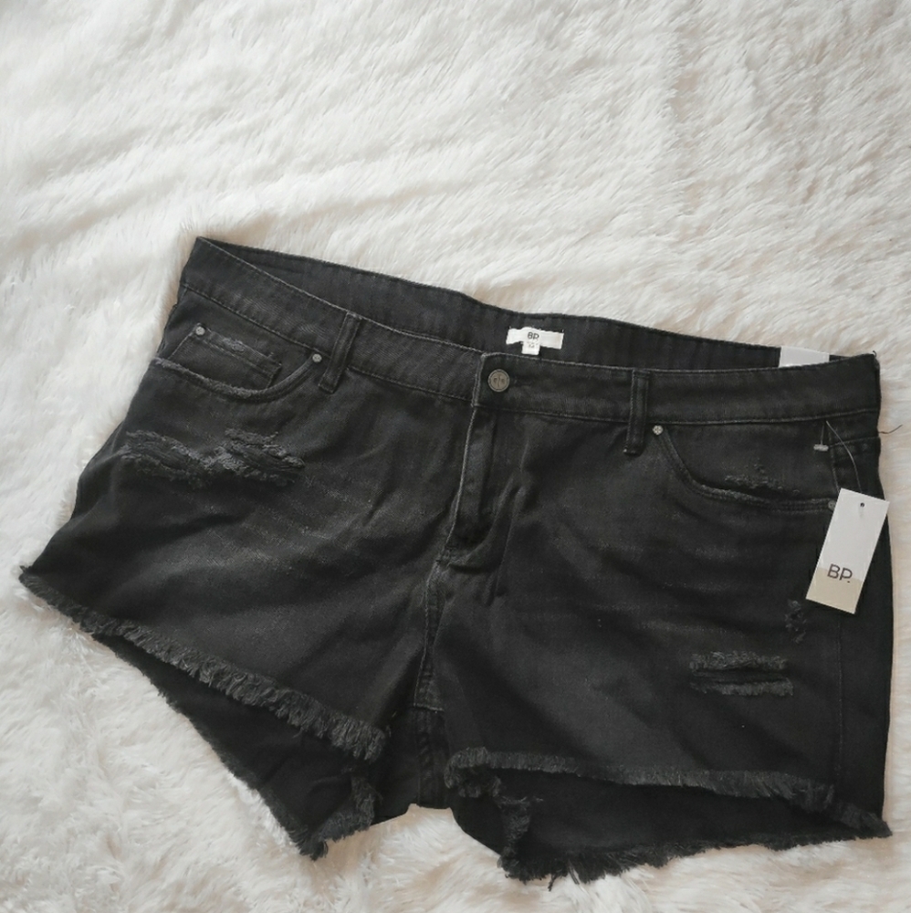 BP Black Distressed Shorts plus size